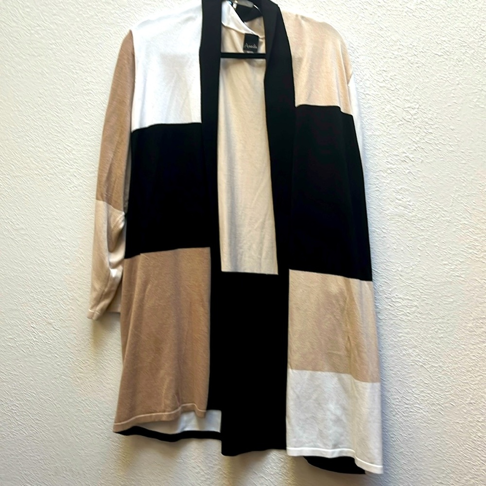 NWOT Aaeda Colorblock Open Front Cardigan Size 1X